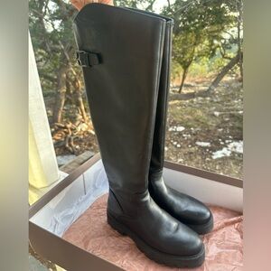 Franco Sarto Balin black leather boots